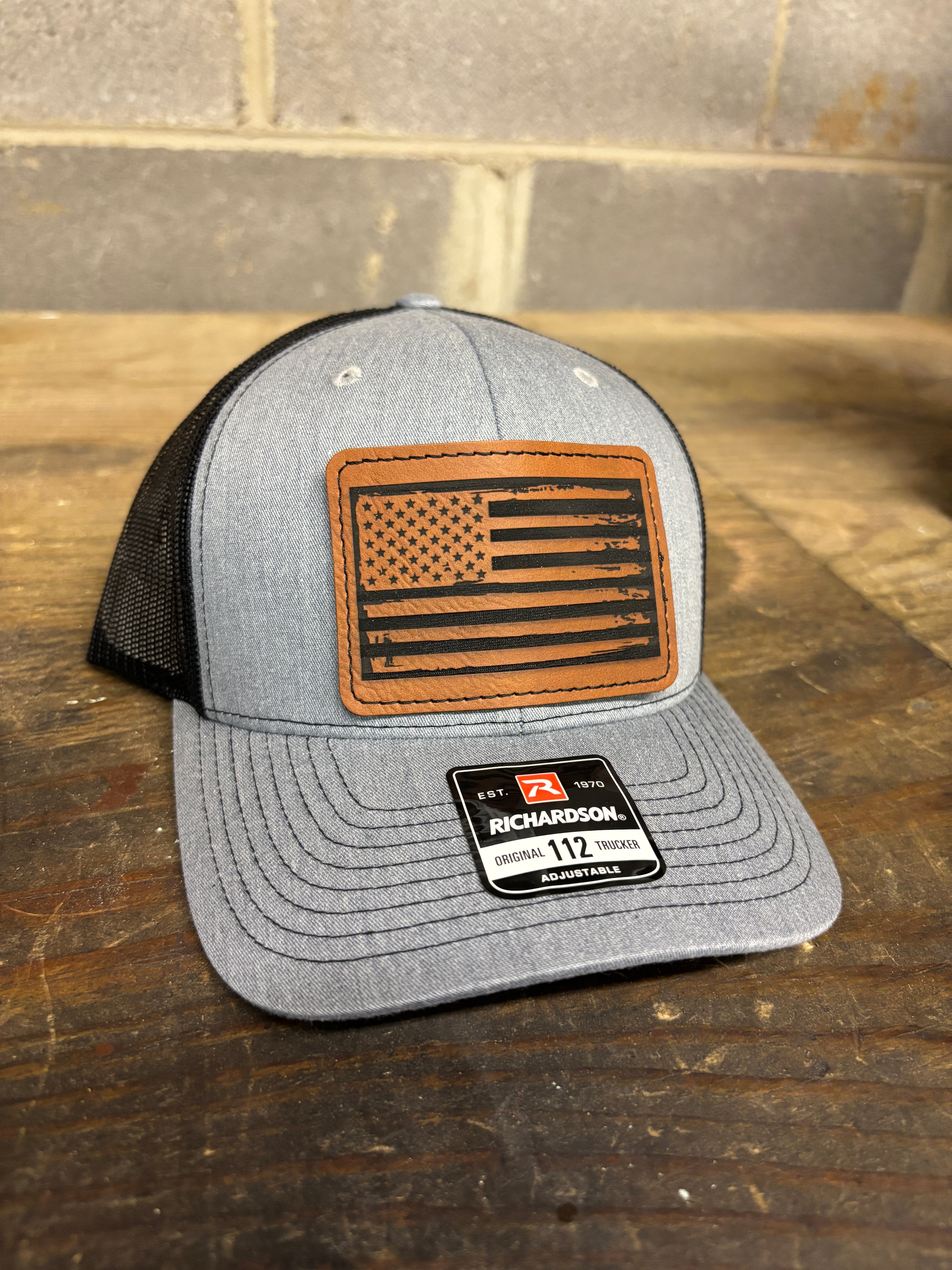 Tattered American Flag Patch Hat