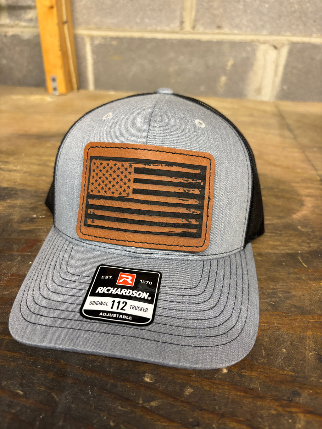 Tattered American Flag Patch Hat