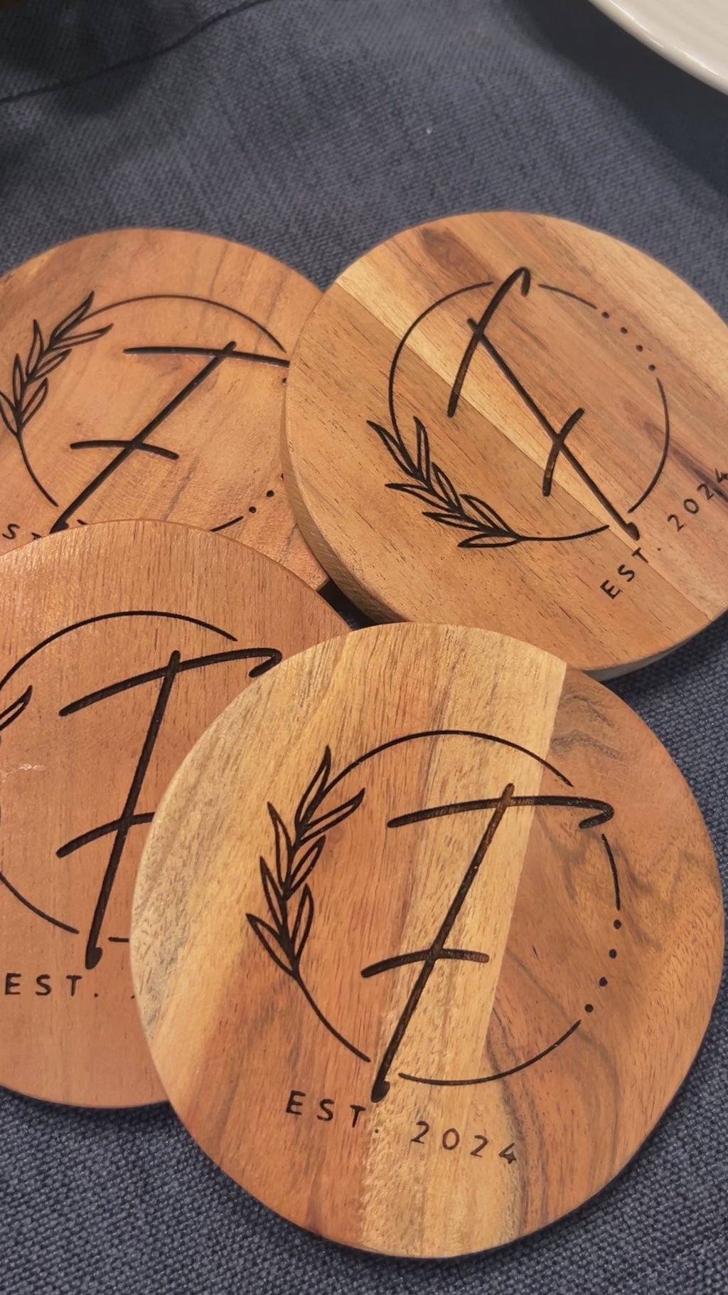 Wooden Coasters Set of 4