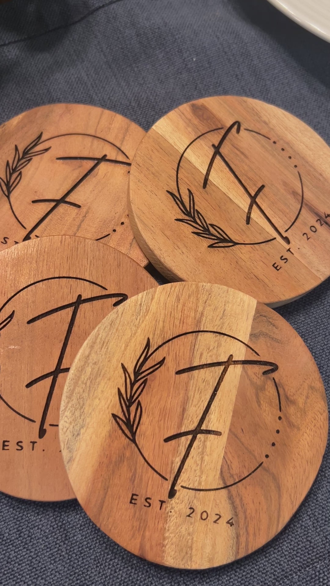 Wooden Coasters Set of 4